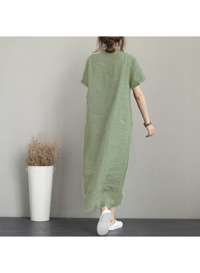 Barbora Casual Green Midi Dress - Image 1